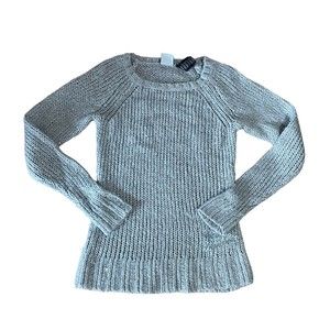 Womens Harley Davidson Long Sleeve Sweater Size Medium gray open knit Sequin